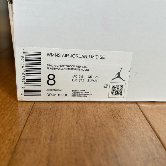 Women's Nike Air Jordan 1 Mid SE Split - Beach Cherrywood - Picture 5 of 6